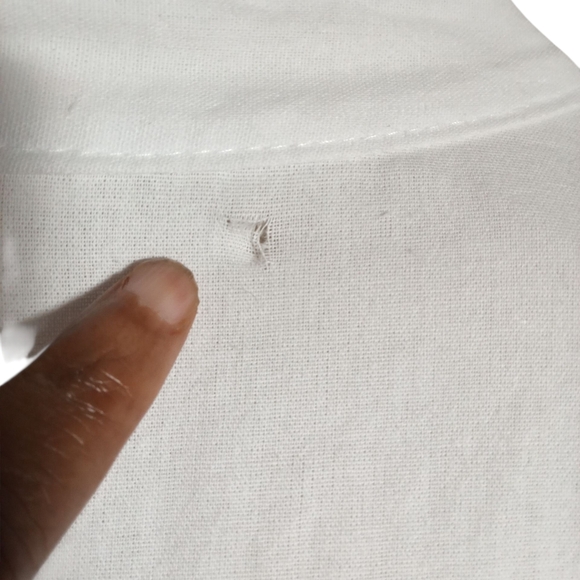 Unbranded White Button Front Blouse Floral Embroidered Boho Festival Top - Picture 6 of 6